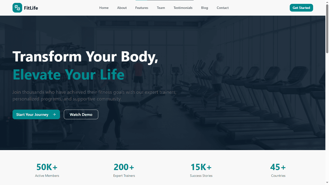 Fitness Web App