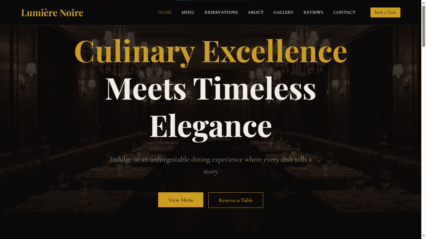 Restaurant Website